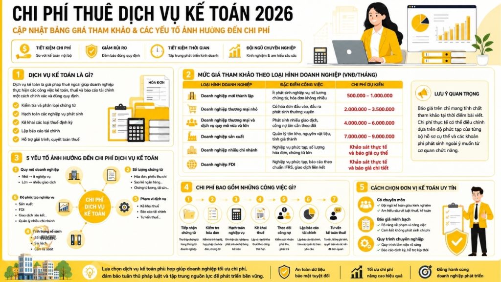 Cập nhật chi phí thuê dịch vụ kế toán