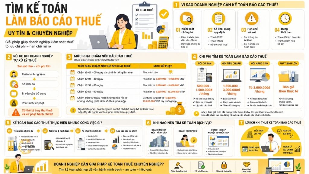 Tìm kế toán làm báo cáo thuế uy tín và chuyên nghiệp