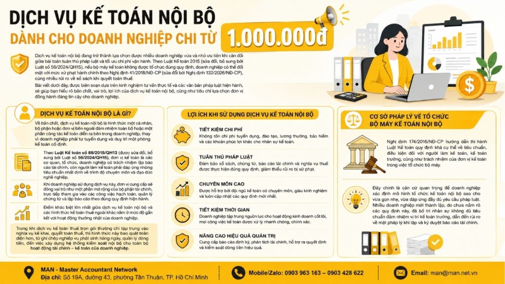 Dịch vụ kế toán nội bộ là gì