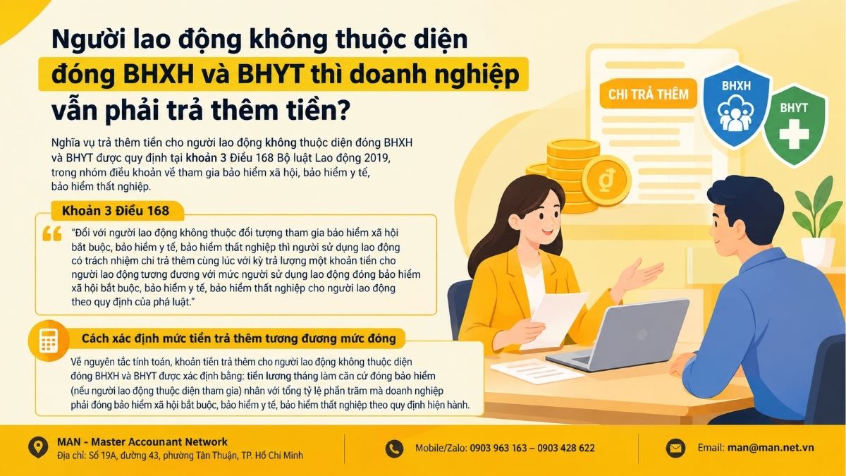 Điều 168 Bộ luật Lao động 2019 về người lao động không thuộc diện đóng BHXH và BHYT